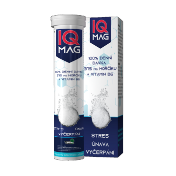 IQ MAG hořčík 375 mg + B6 20 šumivých tablet