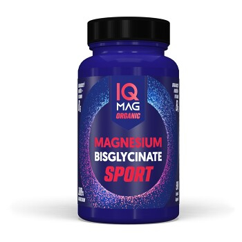 IQ MAG Sport organický hořčík bisglycinát + B6 90 tobolek (Na energii, při únavě) - Vícesložkové