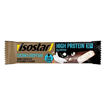 ISOSTAR Protein 30% bar tyčinka kokos s křupinkami 55 g (Proteinové tyčinky) - Energetické, Proteinové, Před výkonem, Během výkonu