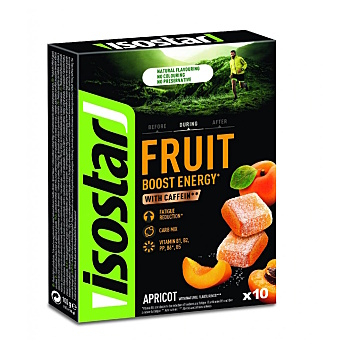ISOSTAR Želé fruit boost coffein meruňka 10 x 10 g (Energetické gely)