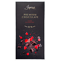 ISPIRITI Hořká čokoláda 61% s kousky malin 80 g