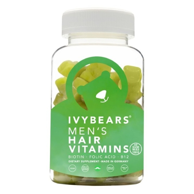 Levně IVYBEARS Vlasové vitamíny pro muže 60 kusů