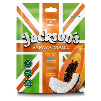 JACKSON´S PAPAYA MAGIC Sušený papayový snack s kokosovými chipsy 50 g