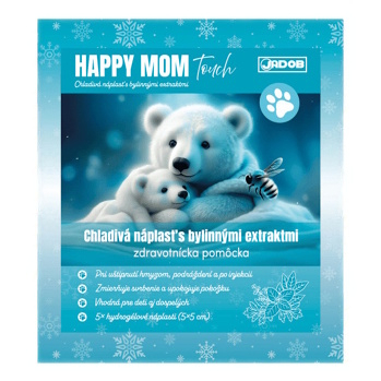 HAPPY MOM Touch chladivá náplast s bylinnými extrakty 5 x 5 cm 5 kusů (Náplasti dělené)