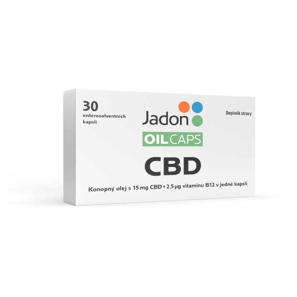 JADON CBD konopný olej 15 mg CBD + vitamin B12 30 kapslí