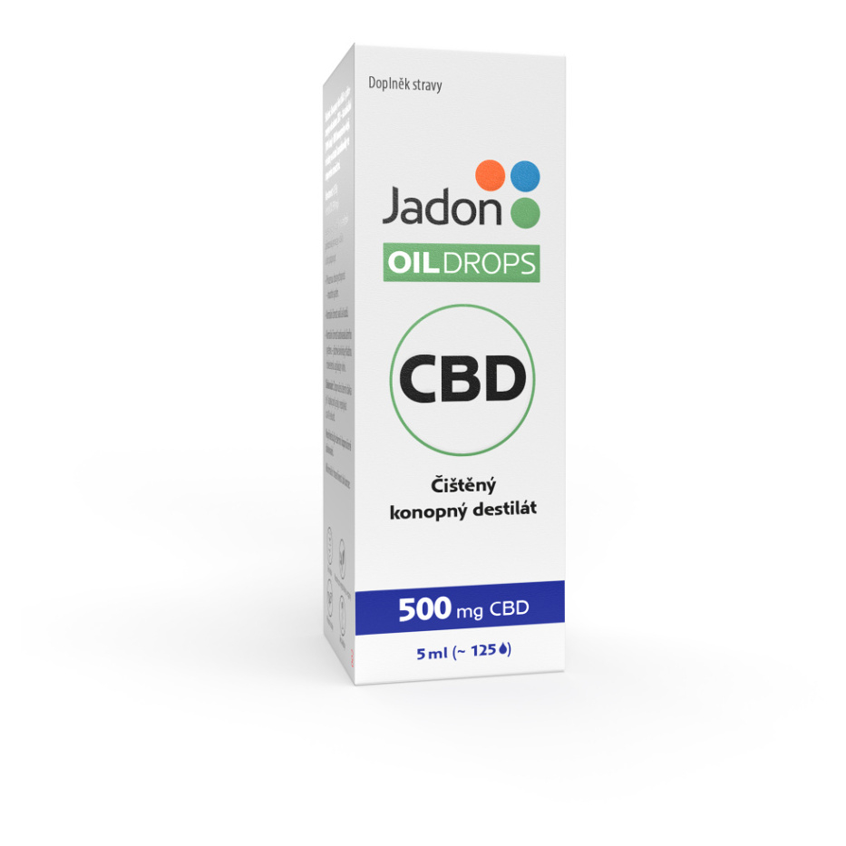 JADON Oil drops čištěný konopný destilát CBD 10% 5 ml