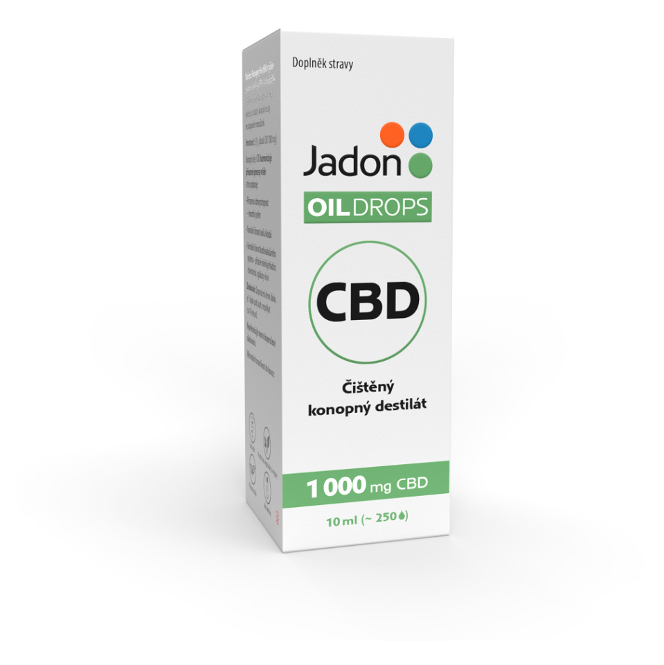 Levně JADON Oil drops čištěný konopný destilát CBD 10% 10 ml