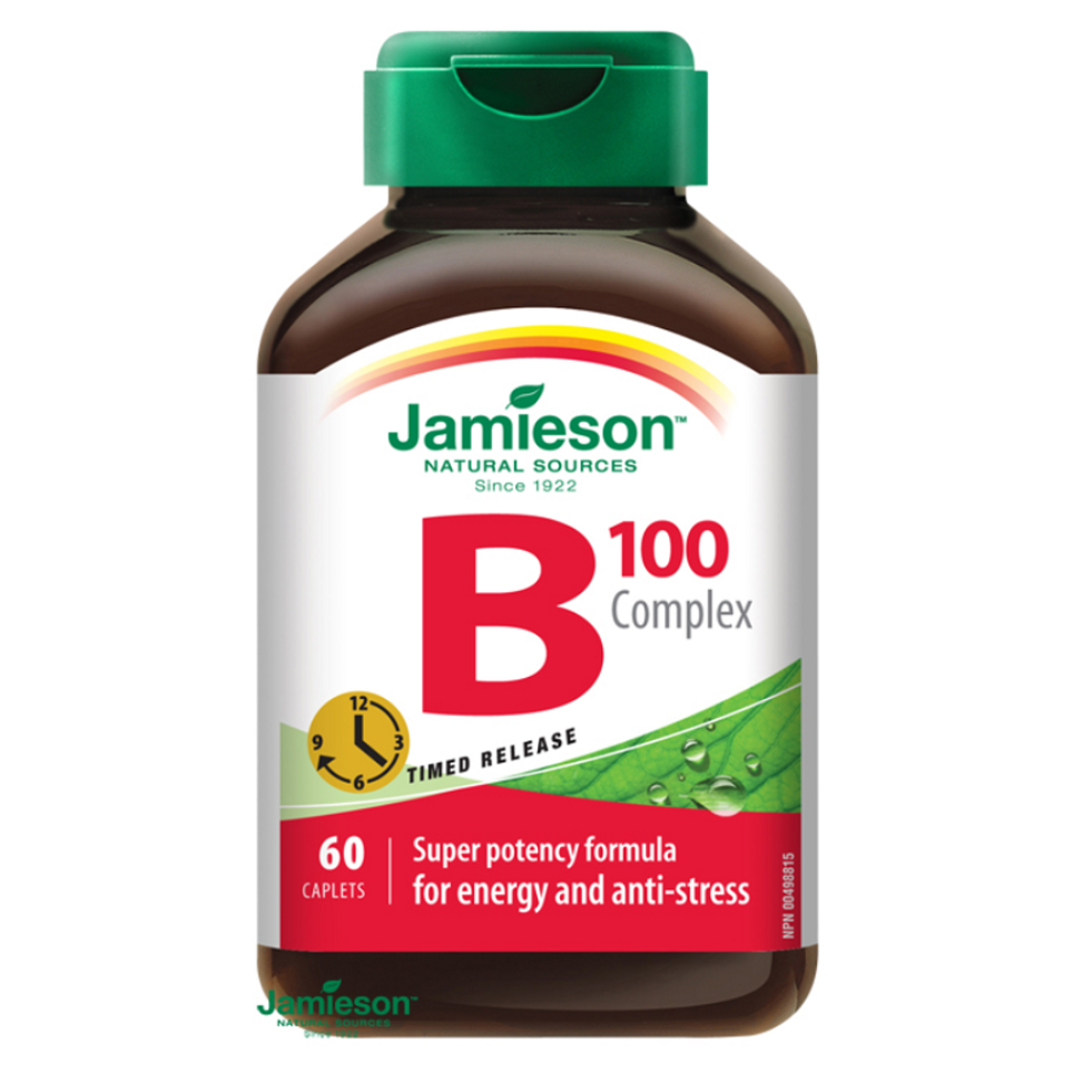 E-shop JAMIESON B-komplex 100 mg s postupným uvolňováním 60 tablet