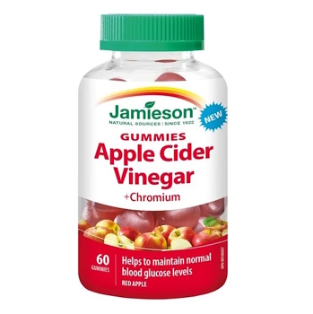 JAMIESON Jablečný ocet s chromem Gummies 60 želatinových pastilek (Chrom) - Vícesložkové