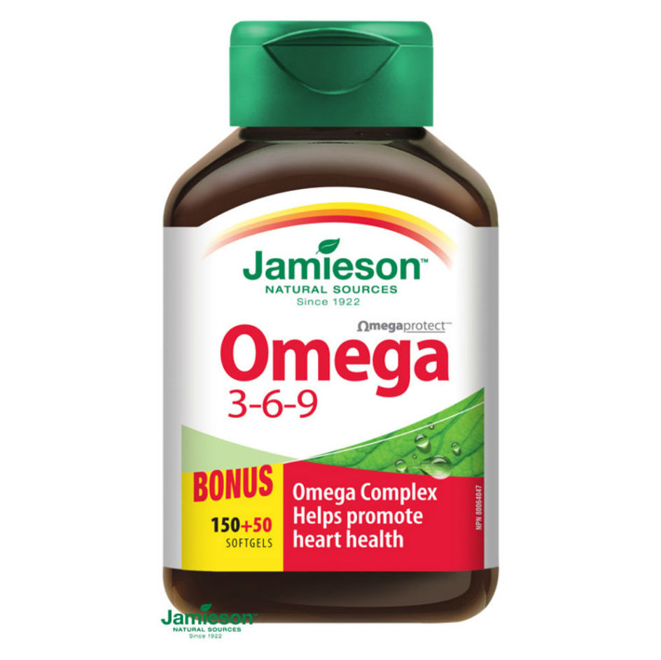 JAMIESON Omega 3-6-9 1200mg 150+50 kapslí
