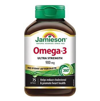 JAMIESON Omega-3 Ultra 900 mg 75 kapslí (Omega 3 a rybí olej) - Vícesložkové