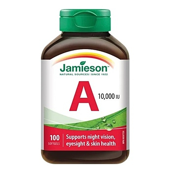 JAMIESON Vitamín A 10 000 IU 100 kapslí (Antioxidanty) - Jednosložkové