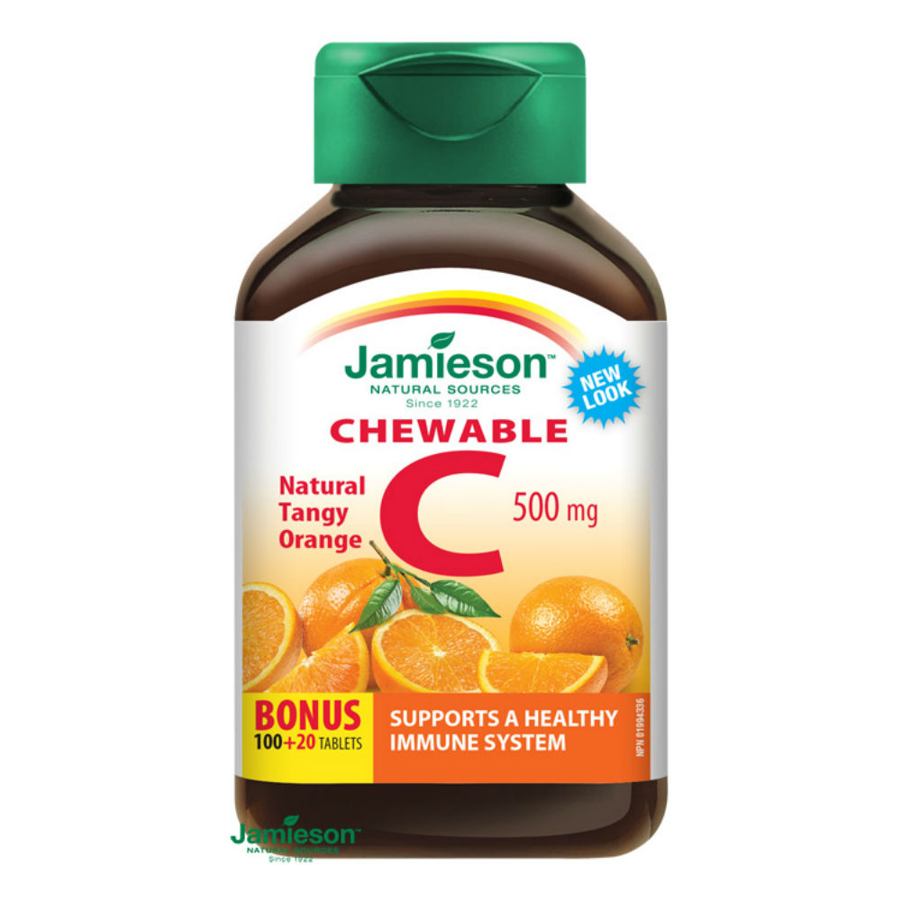 JAMIESON Vitamín C 500mg pomeranč 120 cucacích tablet