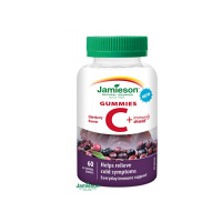 JAMIESON Vitamin C + immune shield gummies s příchutí bezu 60 pastilek
