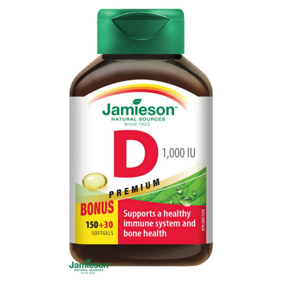 E-shop JAMIESON Vitamín D3 1000 IU 180 kapslí