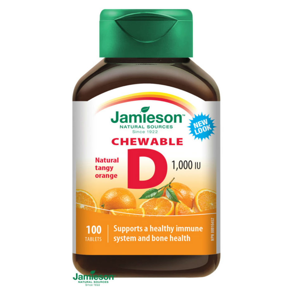 Levně JAMIESON Vitamín D3 1000IU pomeranč cucací 100 tablet