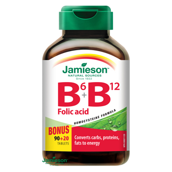 JAMIESON Vitamíny B6+B12+kyselina listová 110 tablet