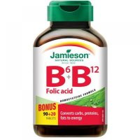 JAMIESON Vitamíny B6 B12 + kyselina listová 110 tablet JAMIESON Vitamíny B6 B12 + kyselina listová 110 tablet