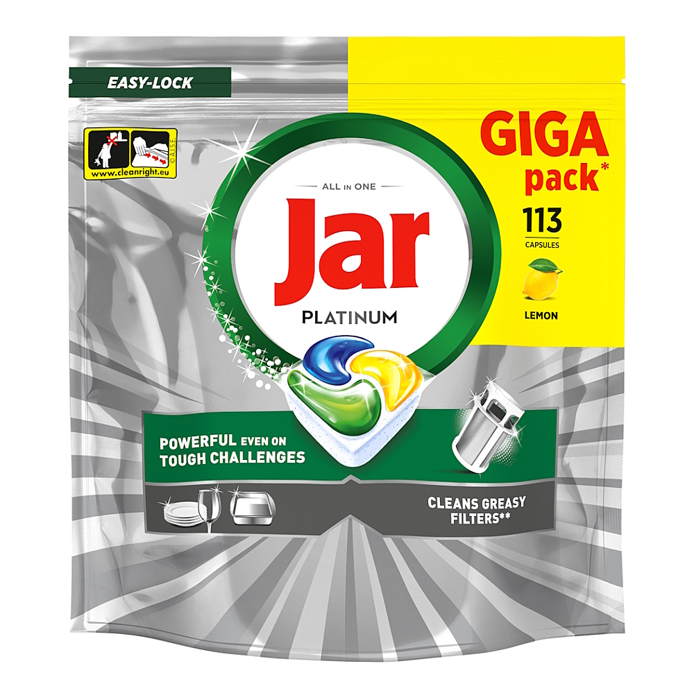 Jar Platinum Lemon kapsle do myčky 113ks