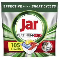 JAR Platinum Plus All In One Kapsle do myčky nádobí lemon 105 kusů