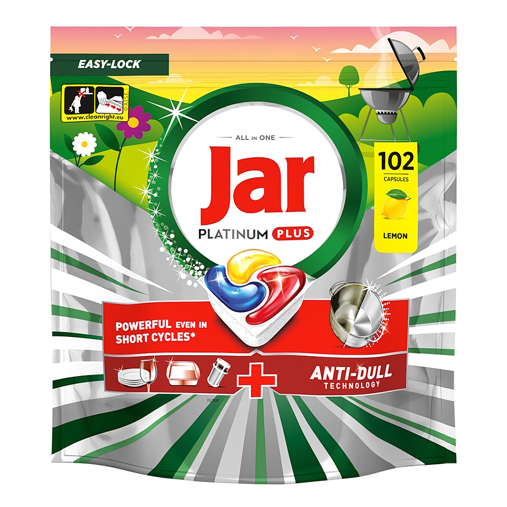 Jar Platinum Plus kapsle do myčky 102 ks