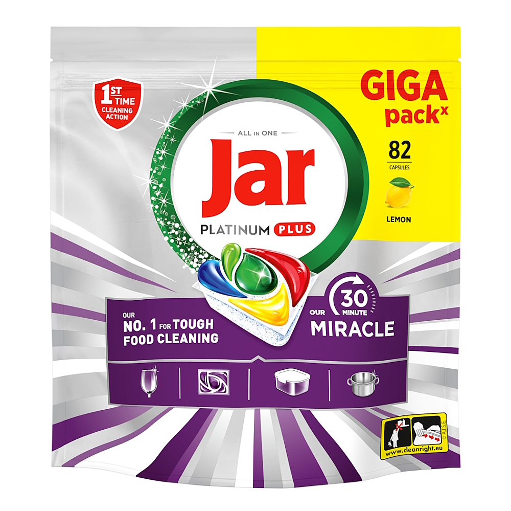 Jar Platinum Plus Lemon kapsle do myčky 82ks
