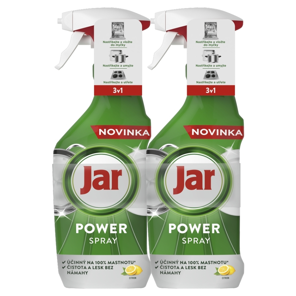 JAR Power Spray na nádobí 3v1 2 x 500 ml