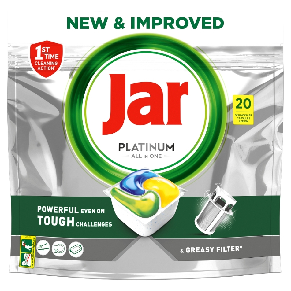 E-shop JAR Tablety do myčky Platinum All-in-One Yellow 20 ks