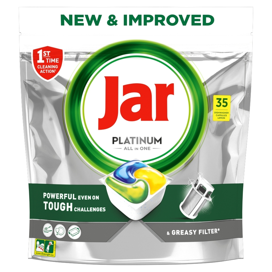 E-shop JAR Tablety do myčky Platinum All-in-One Yellow 35 ks