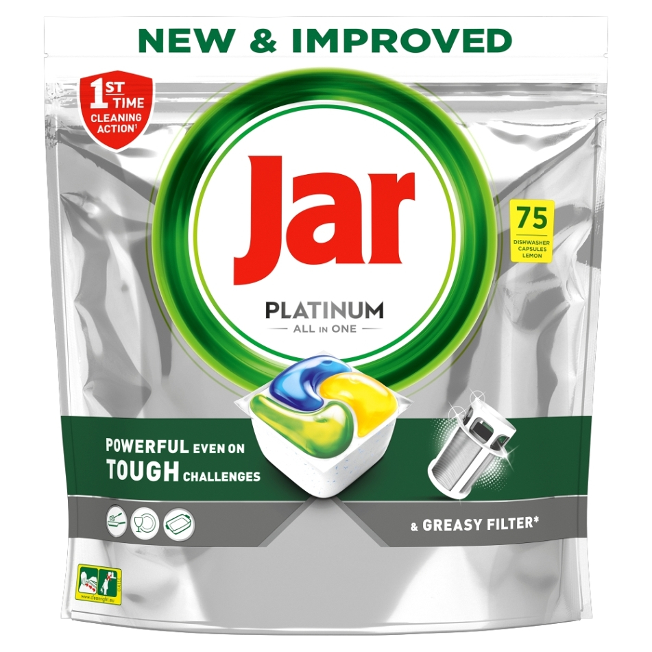 E-shop JAR Tablety do myčky Platinum All-in-One Yellow 75 ks
