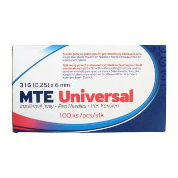 Jehly MTE Universal 31G 0.25x6mm pro inzulínová pera 100ks