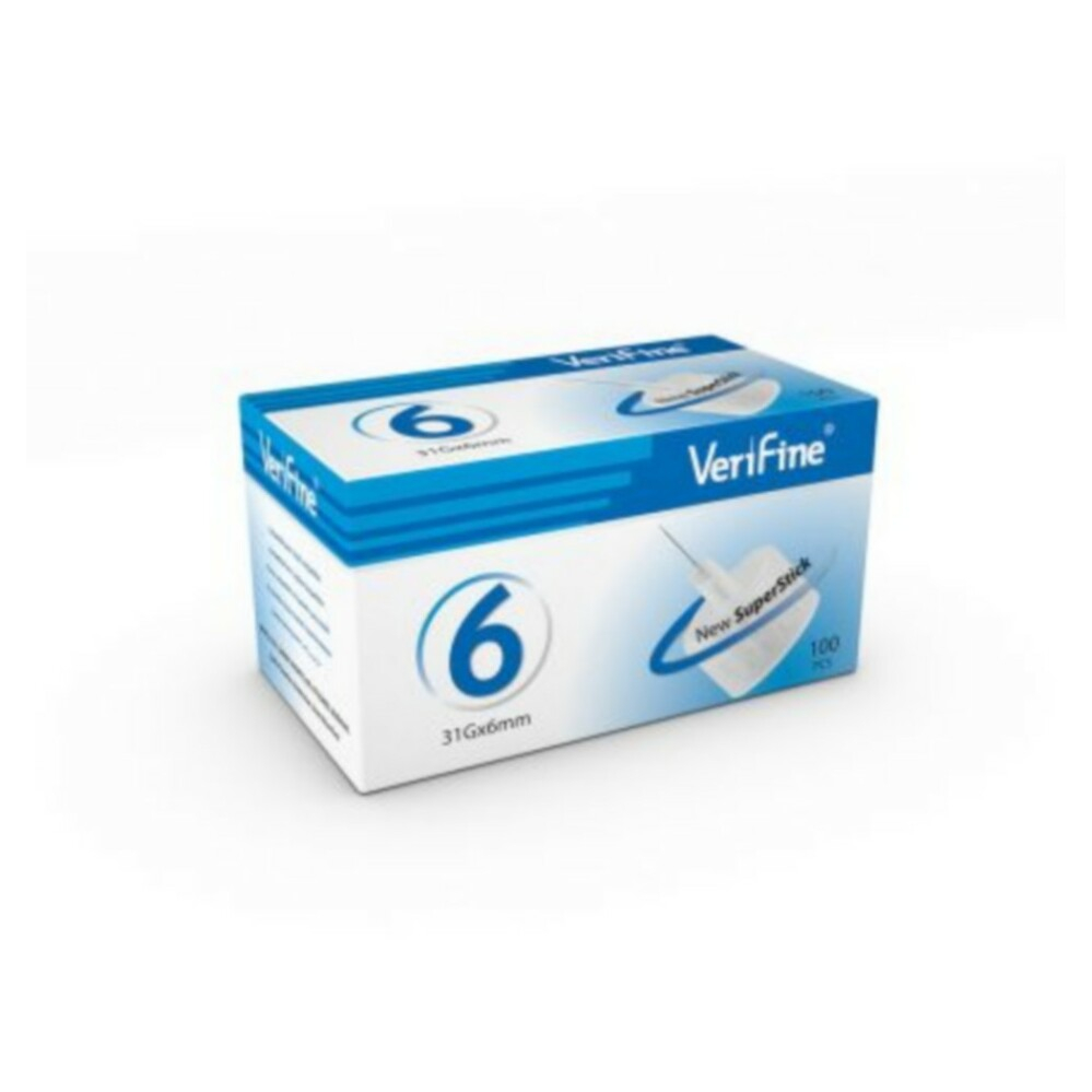 E-shop VERIFINE 6 Inzulínové jehly 31G 0.25 x 6mm 100 ks