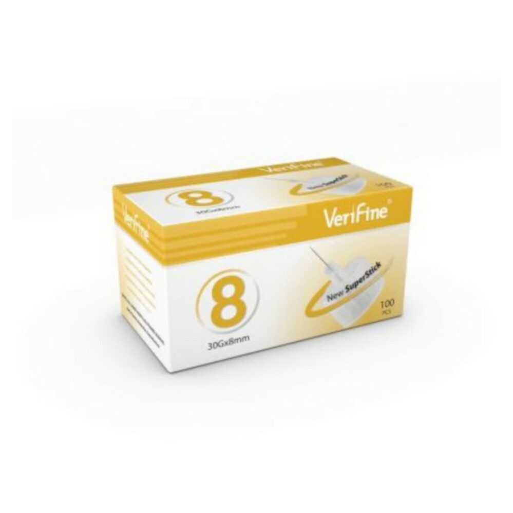 E-shop VERIFINE 8 Inzulínové jehly 30G 0.30 x 8mm 100 ks