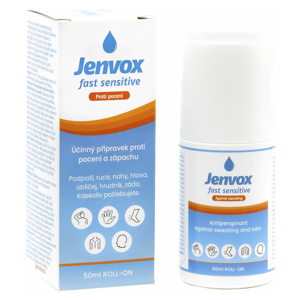 E-shop JENVOX Fast Sensitive Roll-on Proti pocení a zápachu 50 ml