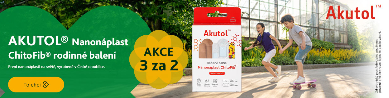 AKCE 3 ZA CENU 2 na náplasti Akutol