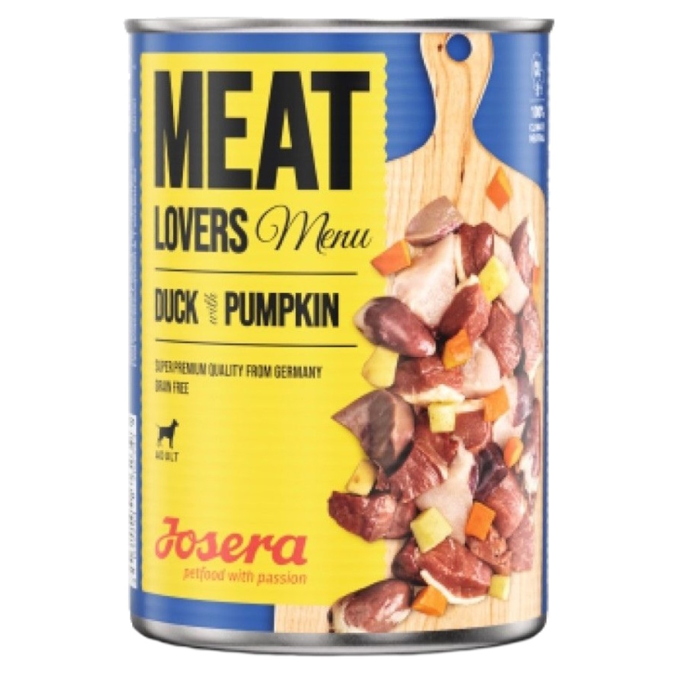 Levně JOSERA Meat Lovers Menu Duck with Pumpkin konzerva pro psy 400 g