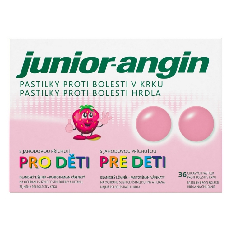 JUNIOR-ANGIN Pastilky pro děti 36 kusů