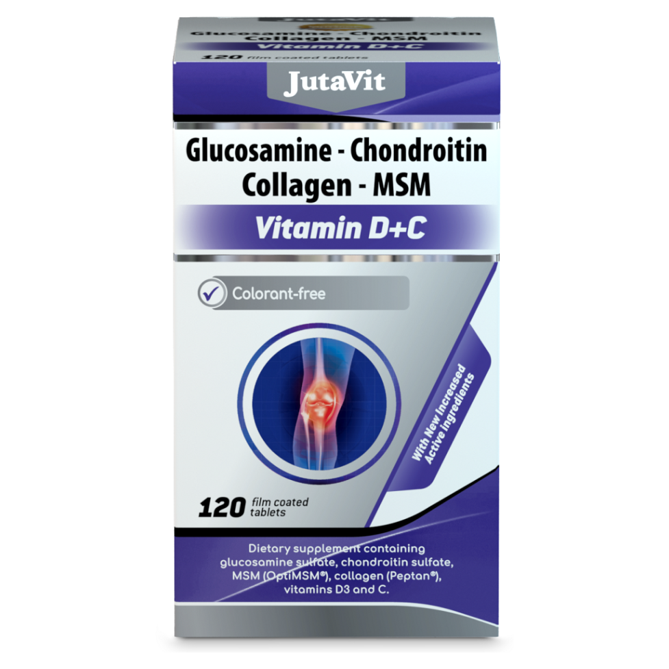 JUTAVIT Glukosamin, chondroitin, kolagen, MSM a vitamíny D+C 120 tablet
