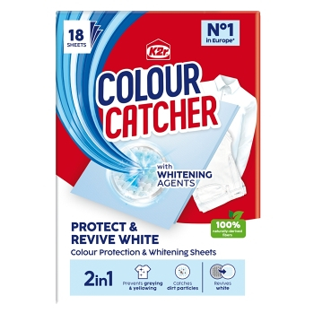 K2r Colour Catcher 2in1 Protect & Revive White Prací ubrousky 18 kusů (Odstraňovače skvrn a škroby)