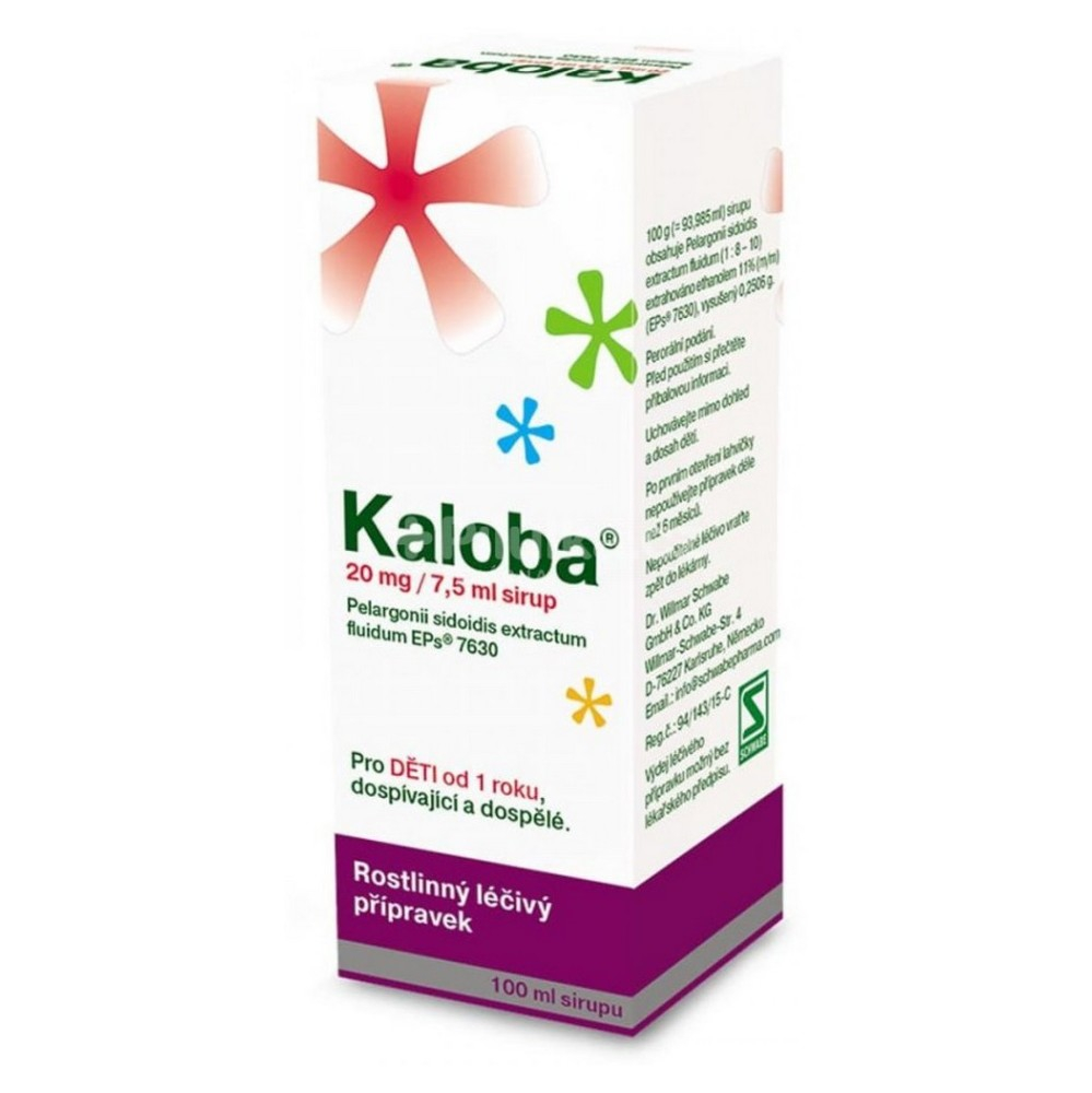 E-shop KALOBA Sirup 20 mg / 7,5 ml 100 ml