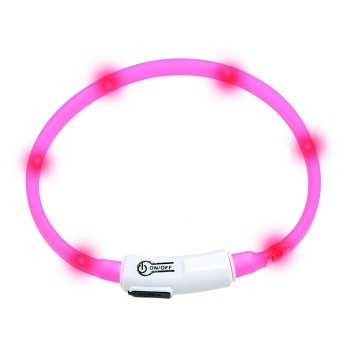 KARLIE FLAMINGO Obojek USB Visio Light 35 cm růžový KAR