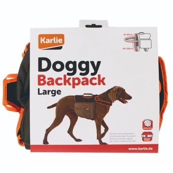 KARLIE Reflexní batoh pro psy zelená/oranžová velikost L 1 ks