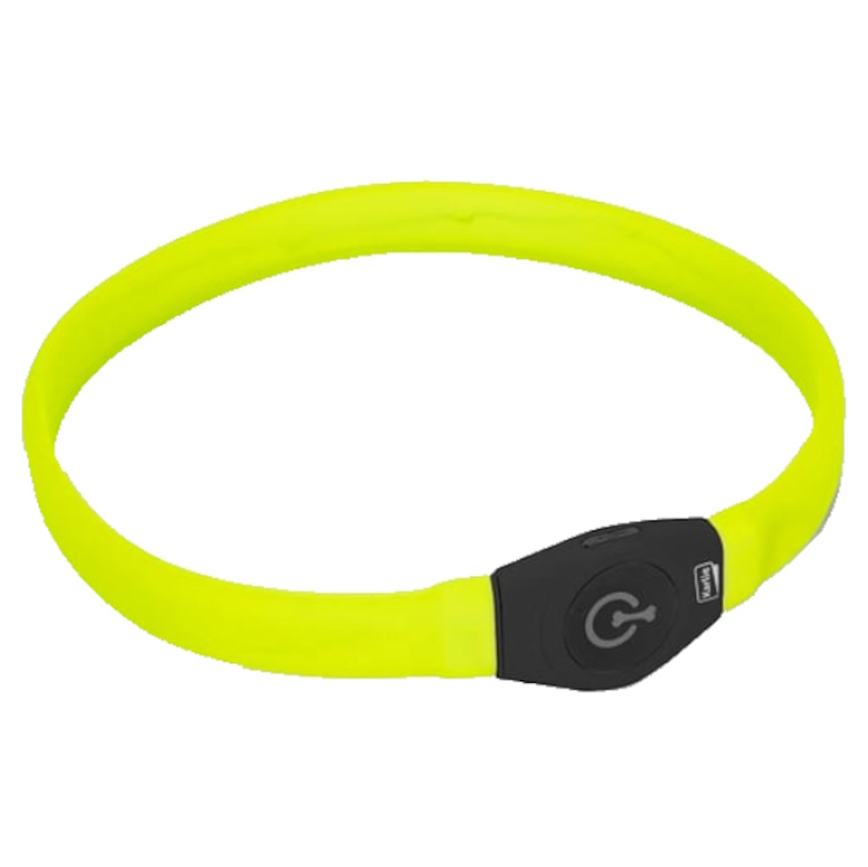 E-shop KARLIE Visio Light LED USB nabíjecí obojek pro psy žlutý 65 cm