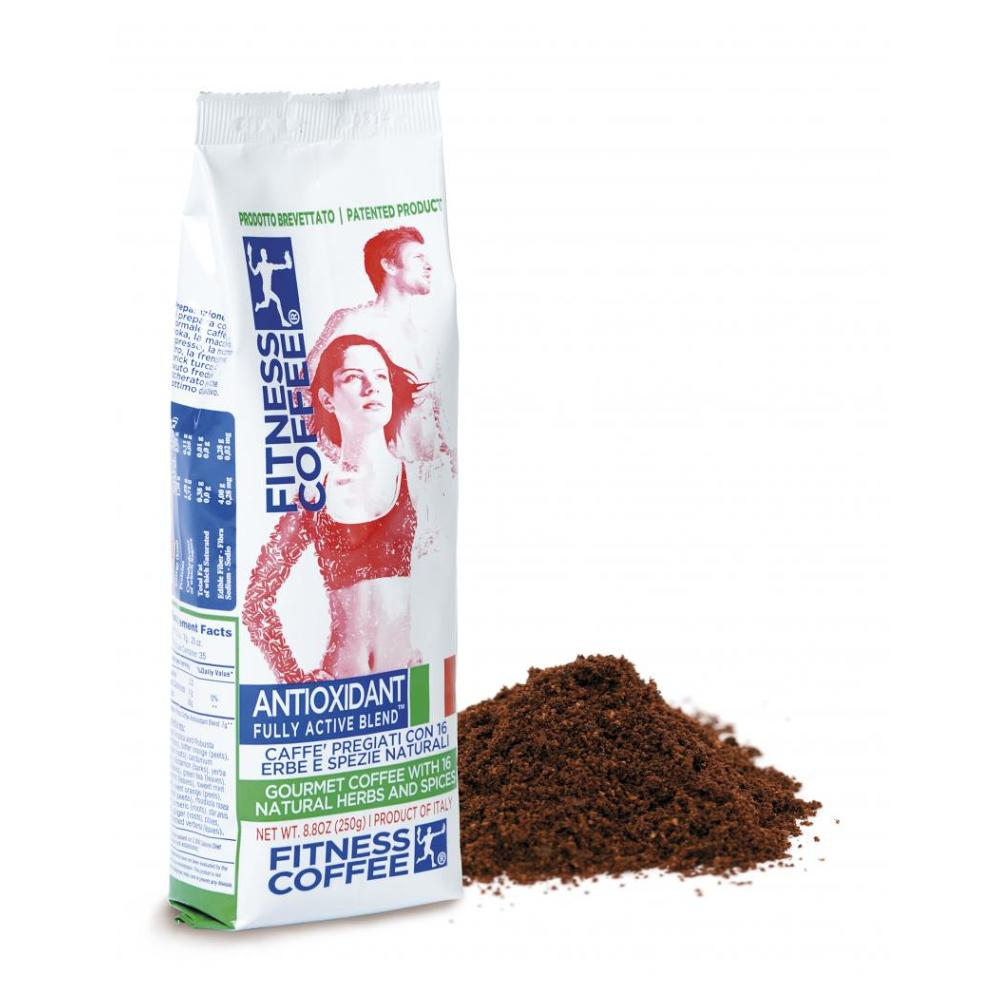 Levně FITNESS COFFEE Fully Active Antioxidant Blend Mletá káva 250 g
