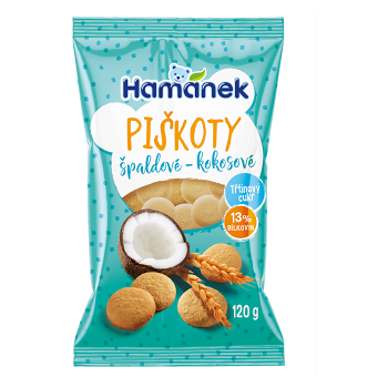 HAMÁNEK Špaldové piškoty s kokosem 120 g (Sušenky, oplatky) - Sladké