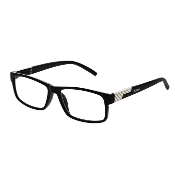 KEEN Čtecí brýle + 1.00 černé s kovovým doplňkem flex, Počet dioptrií: +1,00