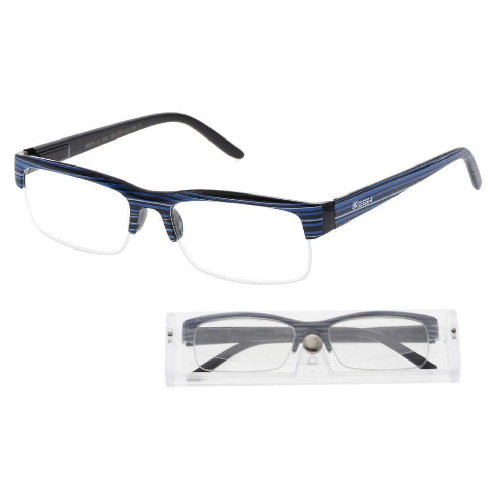 Levně KEEN Čtecí brýle + 1.00 modro-černé s pouzdrem flex, Počet dioptrií: +1,00