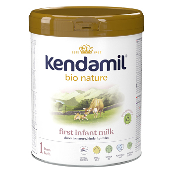 KENDAMIL BIO Nature 1 DHA+ Počáteční mléčná kojenecká výživa od 0 do 6 měsíců 800 g