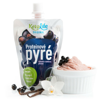 KETOLIFE Proteinové pyré rybízové s vanilkovou příchutí 100 g
