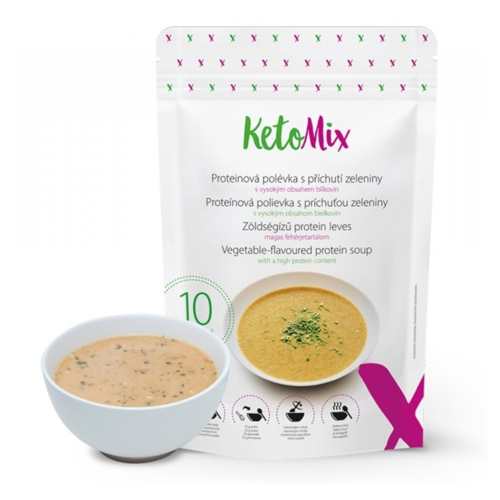 Levně KETOMIX Proteinová polévka s příchutí zeleniny 10 porcí